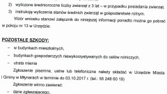 Informacja dotycząca szacowania szkód wyniku opadów w dniu 18.09.2017 r.