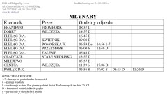 Rozkład jazdy autobusów PKS. Przystanek: Młynary (Rynek)