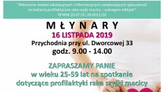 Bezpłatna cytologia - 16 listopada 2019