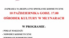 Pokaz makijażu firmy kosmetycznej 10 października godz. 17.00