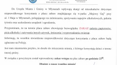 Informacja dot. parku "Majowy Gaj" w Młynarach