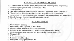 KWALIFIKACJA DO SŁUŻBY ZAWODOWEJ NA STANOWISKA W KORPUSIE SZEREGOWYCH