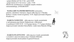 OFERTA ZAJĘĆ PROWADZONYCH W OŚRODKU KULTURY