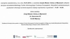 Dyżur konsultanta Mobilnego Punktu Informacyjnego Funduszy Europejskich