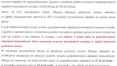 Informacja w sprawie podniesienia stawek za gospodarowanie odpadami