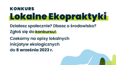 Działasz społecznie? Dbasz o środowisko? Zgłoś się do konkursu!
