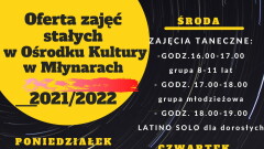Oferta zajęć stałych w Ośrodku Kultury w Młynarach 