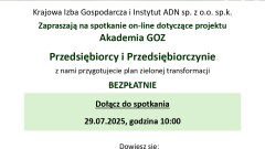 Zapraszają na spotkanie on-line dotyczące projektu Akademia GOZ