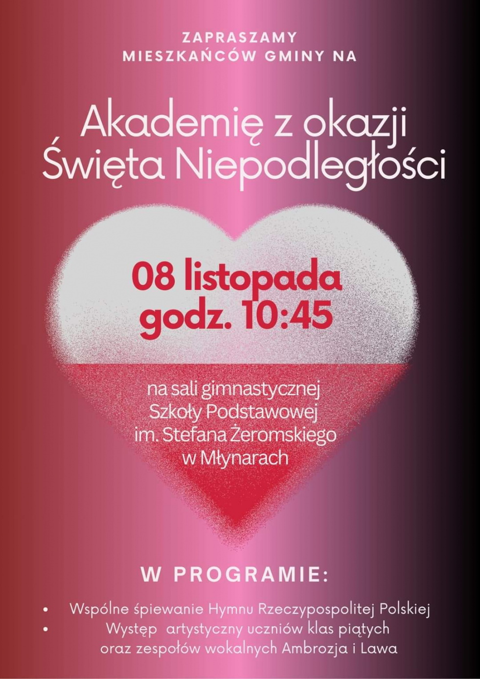 Akademia z okazji Święta Niepodległości.