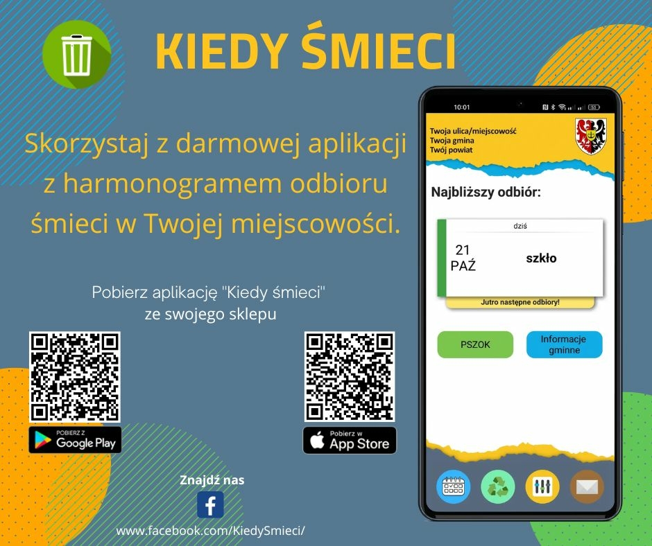 Aplikacja "Kiedy śmieci".