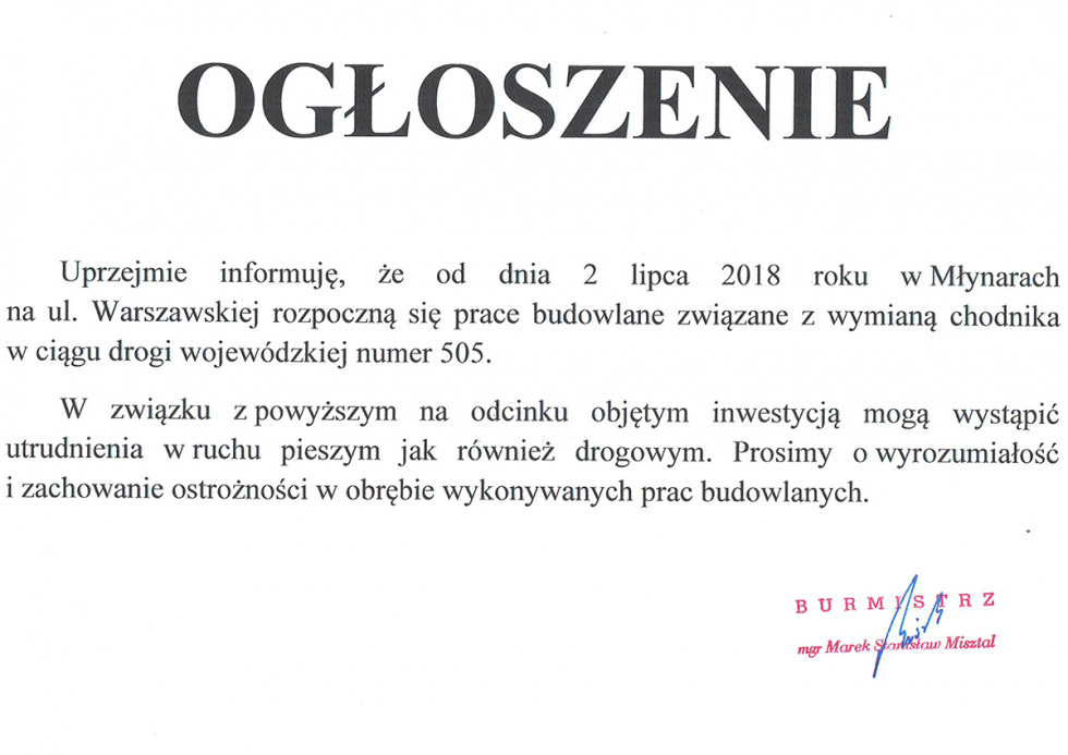 Ogłoszenie