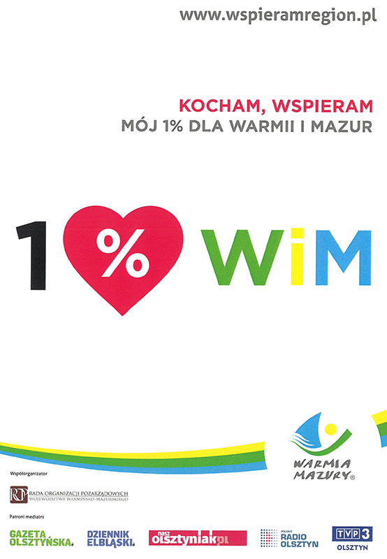 Kocham, wspieram - Mój 1% dla Warmii i Mazur