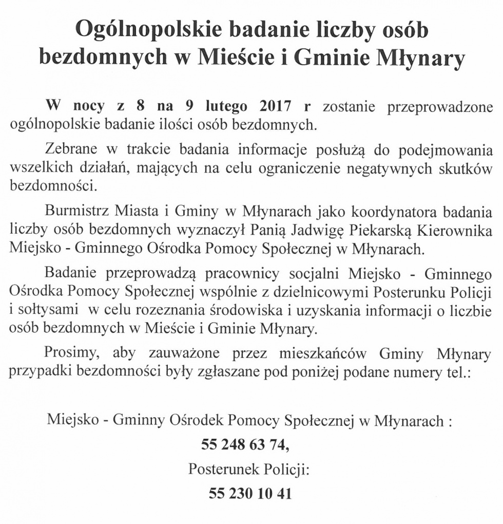 Ogólnopolskie badanie liczby osób bezdomnych