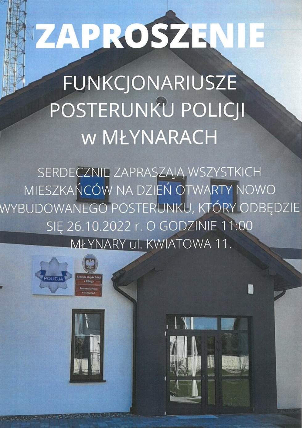 Dzień otwarty nowo wybudowanego Posterunku Policji w Młynarach