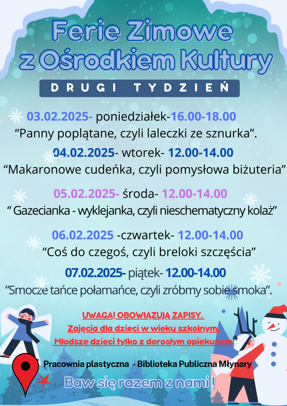 Ferie z Ośrodkiem Kultury- 2. tydzień