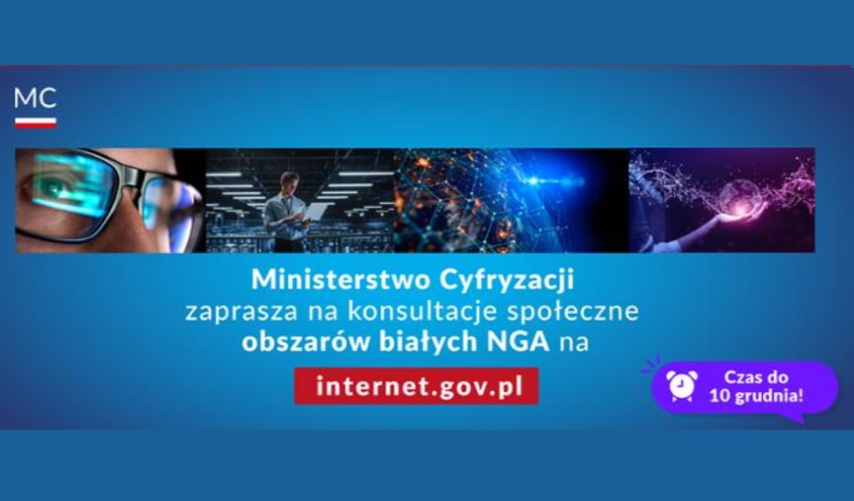 Konsultacje społeczne obszarów białych NGA - w zakresie internetu szerokopasmowego