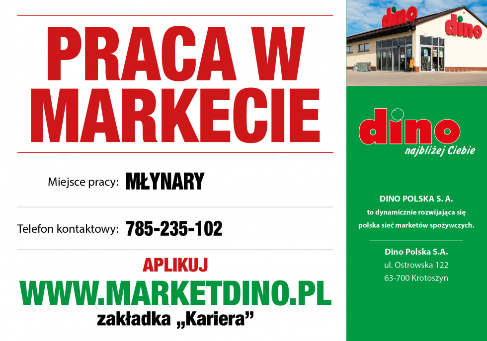 Praca w markecie w Młynarach.