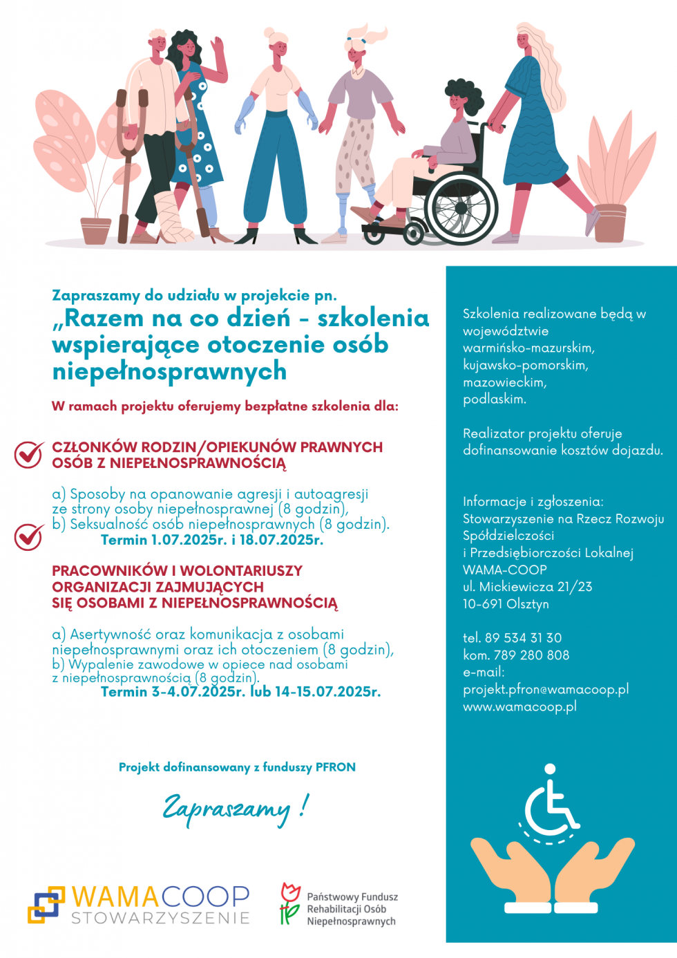 "Razem na co dzień" - szkolenia wspierające otoczenie osób niepełnosprawnych