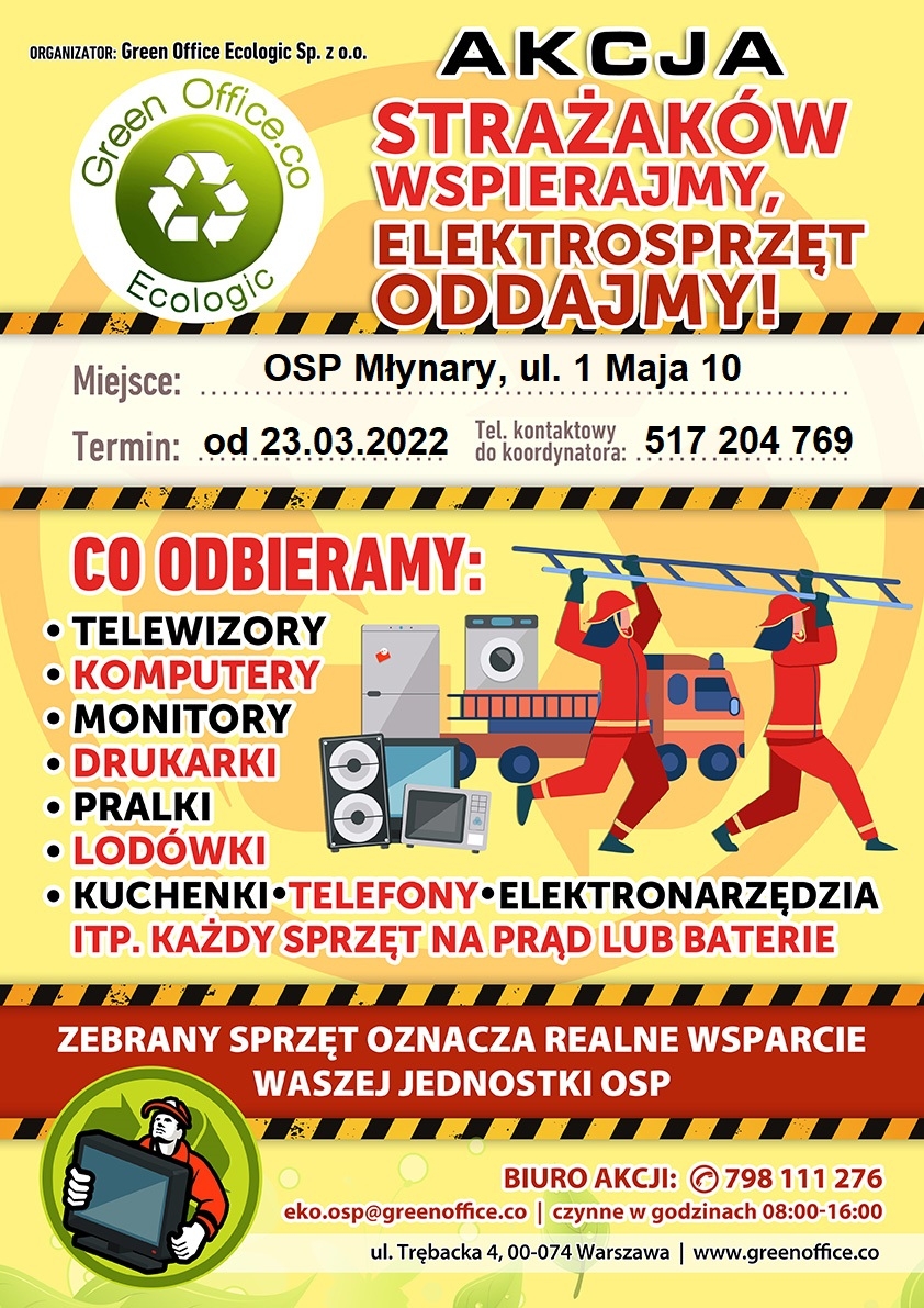 Strażaków wspierajmy - elektrosprzęt oddajmy.