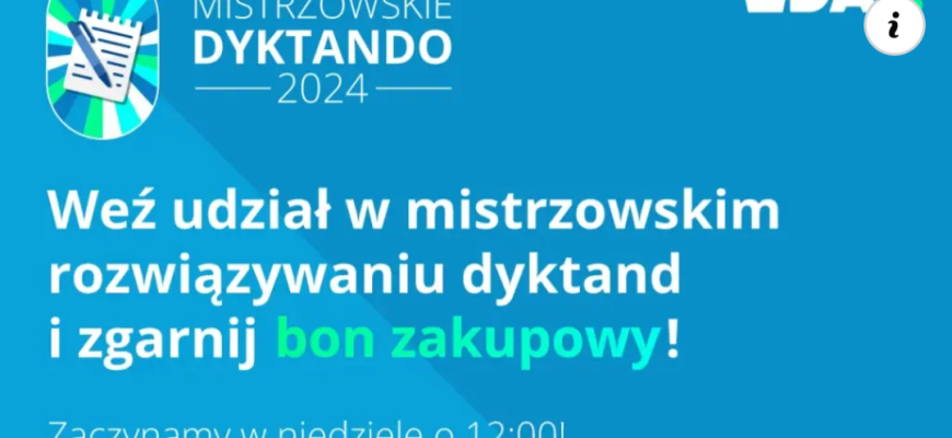 Weź udział w dyktandzie i zgarnij bon zakupowy.